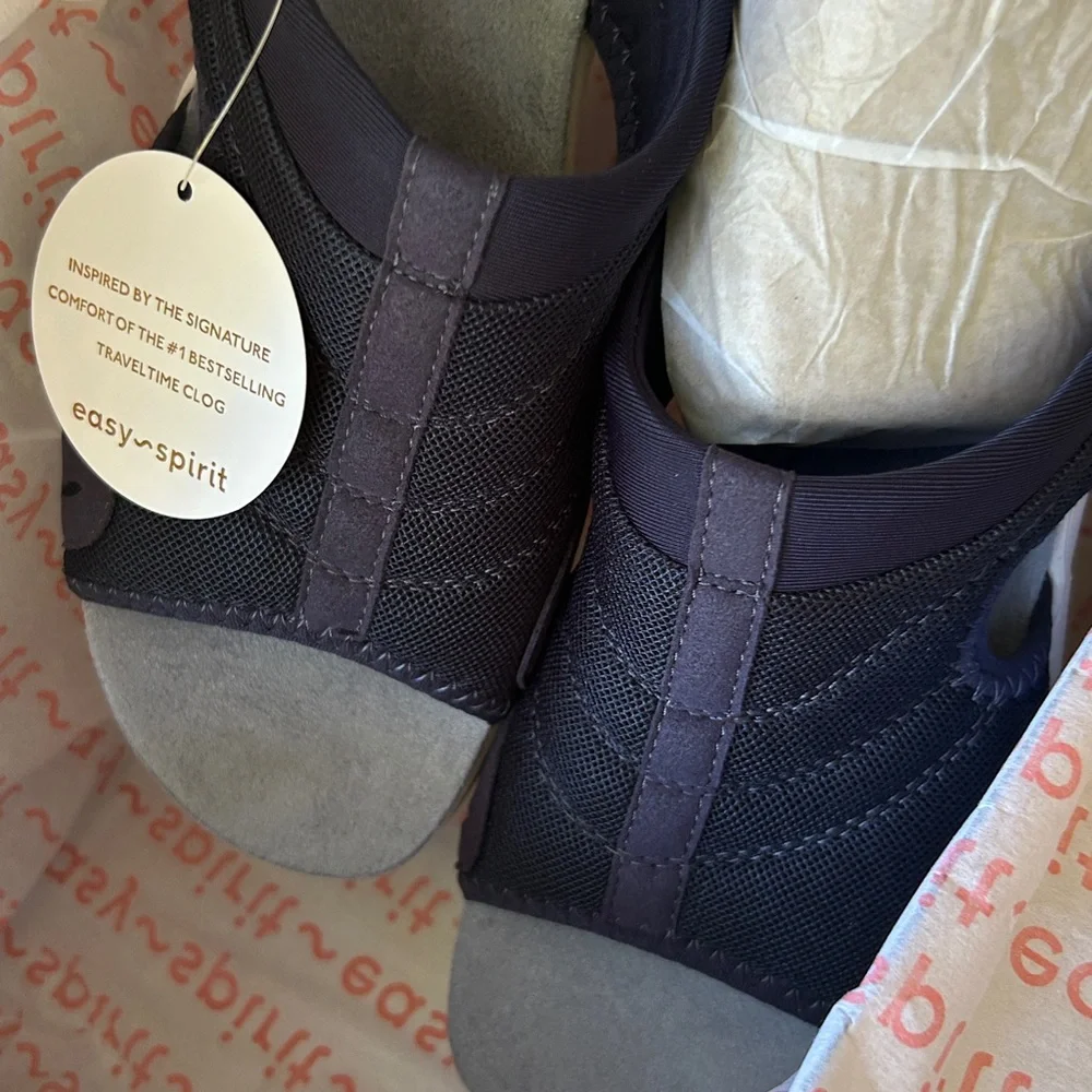 Easy Spirit Dark Blue Shoes Travelers  TRACIEE + Co Slide On 8 Narrow NEW IN BOX